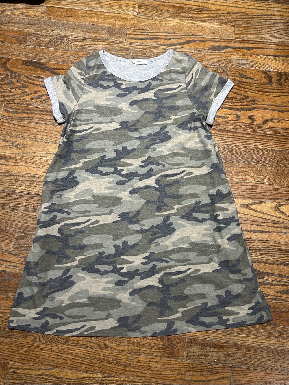 Casual Camo Shift Dress - Green